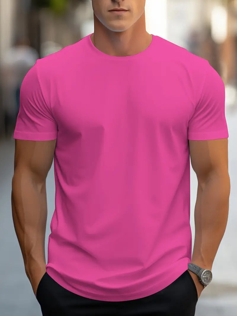 Vindima T-Shirt Gola Careca Lisa para Homem | Perfeito para a primavera/verão